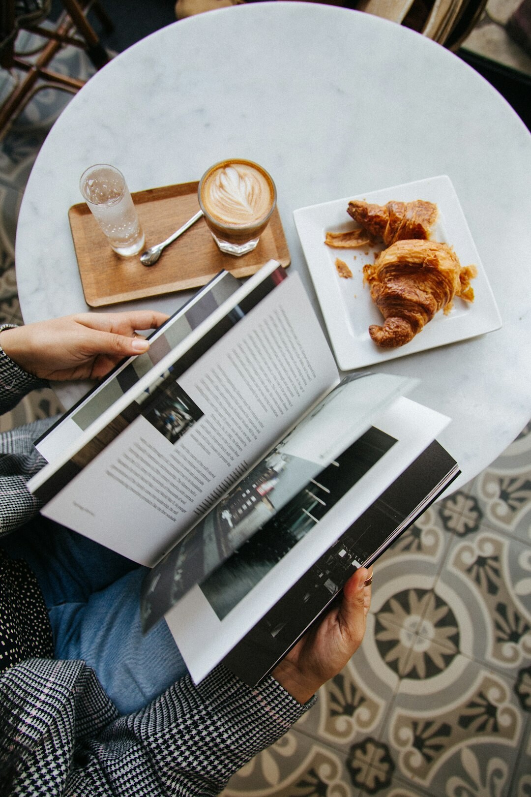 people reading magazine