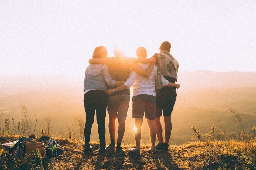 group of friends celebrating success