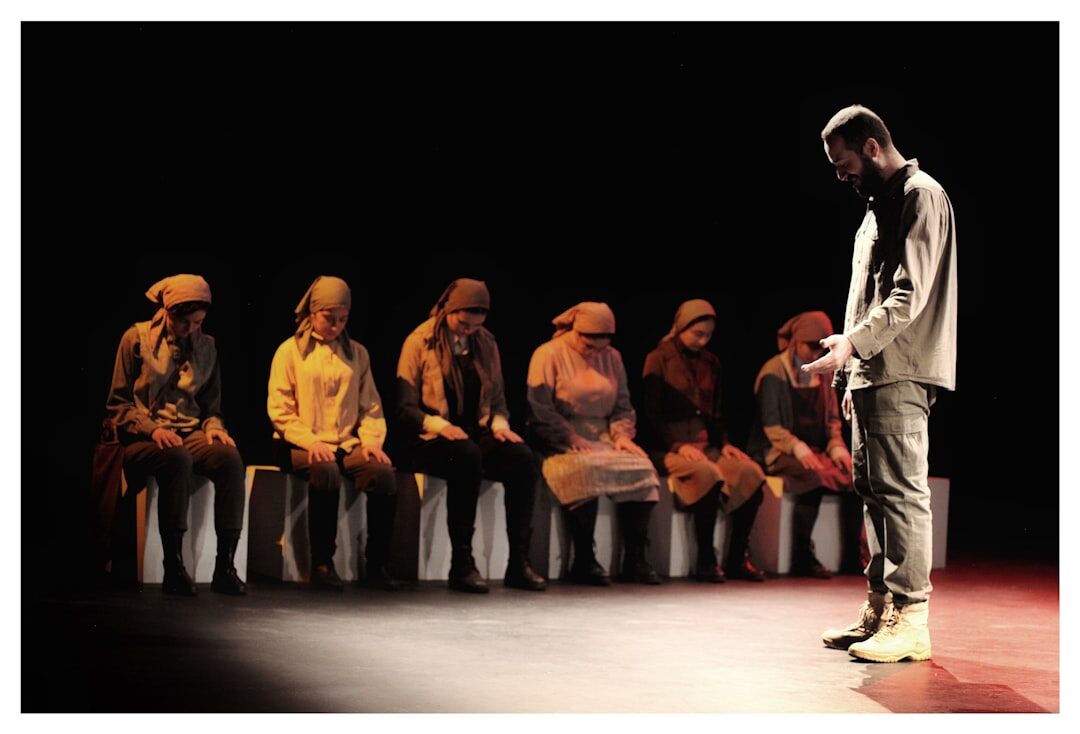 young person auditioning on stage